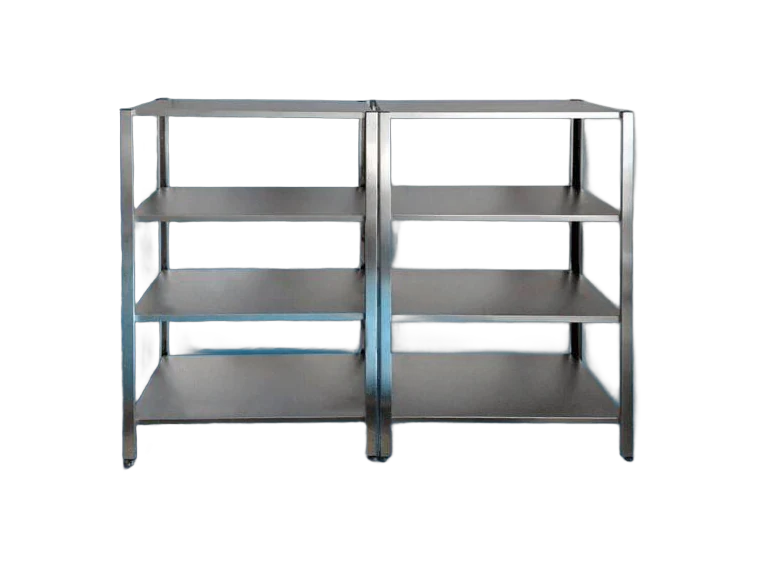 Estantes industriais em inox para armazenamento